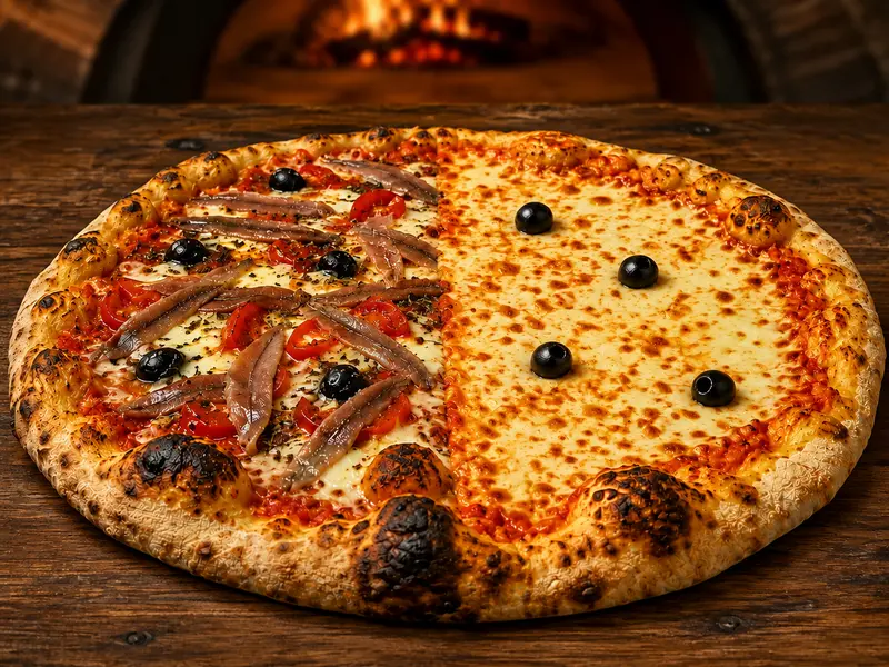 Pizza moitié/moitié
